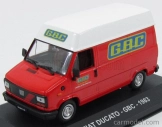 Edicola Fiat Ducato Van 1983 - Gbc Eletronics Cinisello Balsamo (mi) 1:43 Červená biela