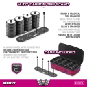 HUDY karbónový stojan na pneumatiky 4 ks + Hard Case