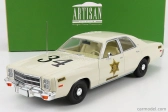 Greenlight Plymouth Fury Hazzard Police Hazzard County 1977 1:18 Bílá