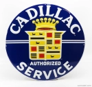 Edicola Accessories Metal Round Plate - Cadillac Service 1:1 Blue