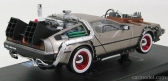 Sun-star De lorean Time Machine - Back To The Future 3 - Ritorno Al Futuro 3 1:18 Silver