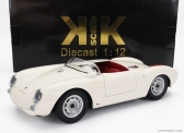 Porsche 550a Spider 1953 v mierke 1:12 bielo-červená