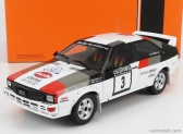 Ixo-models Audi Quattro N 3 Rally 1000 Lakes 1982 H.mikkola - A.hertz 1:18 Bielo-šedo-červená