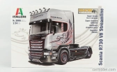 Italeri Scania R730 ťahač V8 Streamline Silver Griffin 2-assi 2011 1:24 /
