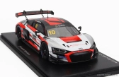 Spark-model Audi R8 Lms Gt3 Team Audi Sport Asia Absolute N 10 2nd Gt Cup Macau 2022 E.mortara 1:43 Bílá Červená