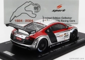 Spark-model Audi R8 Lms Team Phoenix Racing N 111 24h Spa 2009 Henri Moser - Marcel Fassler - Alex Margaritis - Marc Basseng 1:43 Silver Red