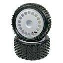 Absima buggy pneu Mini Pin včetně disku 1:10 zadní, bílé, 2ks