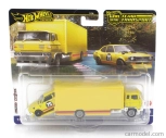 Mattel hot wheels Truck Sakura Sprinter Car Transporter With Toyota Corolla Levin N 72 Racing 1972 1:64 Žlutá