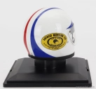 Prilba F1 Casco - Matra Simca Ms120d N 9 Sezóna 1972 Chris Amon 1:5 Biela červená modrá