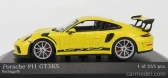 Minichamps Porsche 911 991-2 Gt3 Rs Coupe 2018 - Silver Rims 1:43 Závodní Žlutá