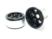 Kovové Beadlock CNC disky Absima Metsafil 1.9 SixStar Black/Black 2 ks