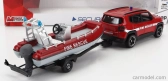 Mondomotors Jeep Renegade Fire Engine Con Carrello E Gommone 2017 - Príves a motorový čln 1:43 Červená biela