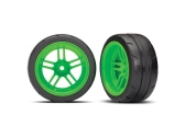 Traxxas kolo 1.9", disk split-spoke zelený chrom, pneu Response (2) (zadní)
