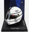 Spark-model Bell helmet F1  Casco Helmet Williams	fw45 Team Williams Racing N 23 British Gp 2023 Alexander Albon 1:5 Bílá Černá
