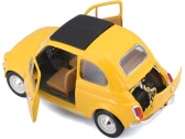 Bburago Fiat 500F 1965 1:24 žlutá