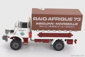 Edicola Berliet L64 Truck Telonato N 4 Rally Raid Afrique Abidjan - Marseille 2-assi 1963 1:43 Biela hnedá