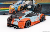Ixo-models Porsche 911 991-2 Rsr-19 4.2l Team Gr Racing Gulf N 86 24h Le Mans 2023 Ben Barker - Riccardo Pera - Michael Wainwright 1:18 Oranžová svetlo modrá čierna