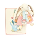 Doudou Darčeková sada Hračka s držiakom na cumlík Králik Ciboulette 19 cm