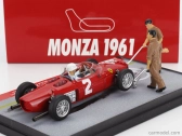 Brumm prom Ferrari F1 Diorama 156 N 2 Víťaz majstrovstiev sveta Taliansko Monza Gp s figúrkami 1961 Phil Hill 1:43 Červená