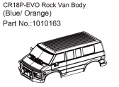 HBP240356 - (1010163) Rock Van Body (blue/orange) - EVO 1:18