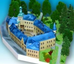 Zámok Vlašský dvor Kutná Hora - papierový model 1:350