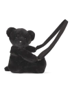 Doudou Plyšová taška přes rameno Medvídek černý 30 cm