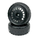 Absima buggy pneu Mini Pin vrátane disku 1:10 predné, čierne, 2 ks