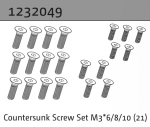 1232049 - Countersunk Screw Set M3*6/8/10 (21)