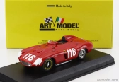 Umelecký model Ferrari 857s S/n0570 Spider N 116 3rd Targa Florio 1955 Eugenio Castellotti - Roberto Manzon 1:43 Červená