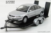 Motor-max Accessories Carrello Trasporto Auto 2-assi - Car Transporter Trailer 1:18 Černá Stříbrná