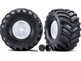 Traxxas kolo, disk bílý, pneu Terra Groove (pár)