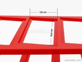 Edicola Display box Espositore Aperto (open) Lungh.lenght Cm 49.0 X Prof.depth Cm 18.3 X Alt.height Cm 20.3 (vano Piano - Garage - Lenght Cm 46.5 - Depth Cm 18.2 Height Cm 8.4 - Vano Singolo - Depth Cm 15.0 Height Cm 7.8 ) 1:43 Red