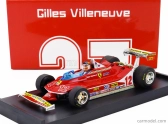 Brumm Ferrari F1  312t4 N 12 2nd Gp French Gp 1979 Gilles Villeneuve - With Driver Figure 1:43 Red