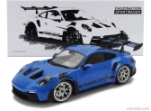 Minichamps Porsche 911 992 Gt3 Rs Coupe 2023 - Silver Rims 1:18 Blue