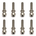 Kulové čepy, střibrné, 12mm, 10ks.