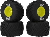 Arrma kolo s pneu dBoots Chevron MT, disk žlutý (4): GROM