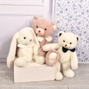 Doudou Histoire d´Ours Plyšový medvídek s tmavě modrým motýlkem 30 cm