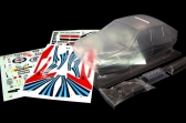 Karoséria číra Lancia Delta Intergrale, biele MARTINI nálepky (200mm)