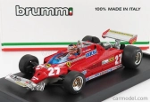 Brumm Ferrari F1 126ck Turbo N 27 Gp Kanada Montreal 1981 Alettone Danneggiato Dal Giro (kolo) 39 Al 54 Gilles Villeneuve - S figúrkou vodiča 1:43 Červená