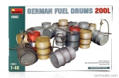Miniart Accessories German Gasoline Fuel Drums 200 Litre 1:48 /