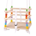 ROZBALENÉ - Bigjigs Toys Drevená korálková hojdačka