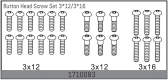 Button Head Screw Set 3*12/3*16