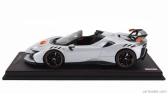 Mr-models Ferrari Sf90 Xx Stradale Spider 2024 - Con Vetrina - With Showcase 1:18 Bianco Artico - Bílá Met Oranžová Černá