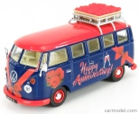 Corgi Volkswagen T1 Minibus Happy Anniversary 1961 1:43 Modrá Červená