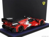 Looksmart Ferrari 499p 3.0l Turbo V6 N 24 Modificata Launch Version 2024 - Con Vetrina - With Showcase 1:18 Červená Bílá Černá