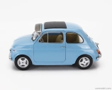 Fiat 500 F Custom s diskami Abarth 1968 v mierke 1:12 svetlo modrá