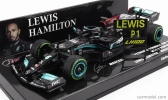 Minichamps Mercedes gp F1 W12 Mercedes M12 Eq Power+ Team Amg Petronas Motorsport Formula One N 44 Winner Sotchi Russian Gp 2021 Lewis Hamilton - 100. víťazstvo F1 s pit boardom 1:43 Black Green
