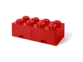 LEGO úložný box s šuplíky 250x500x180mm - červený