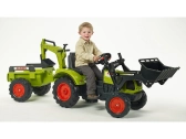 FALK – Šliapací traktor Claas Arion 430 s nakladačom, rýpadlom a vlečkou