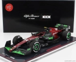 Nzg Alfa romeo F1  C43 Team Stake N 24 Belgium Gp 2023 Zhou Guanyu - Con Vetrina - With Showcase 1:18 Černá Červená
